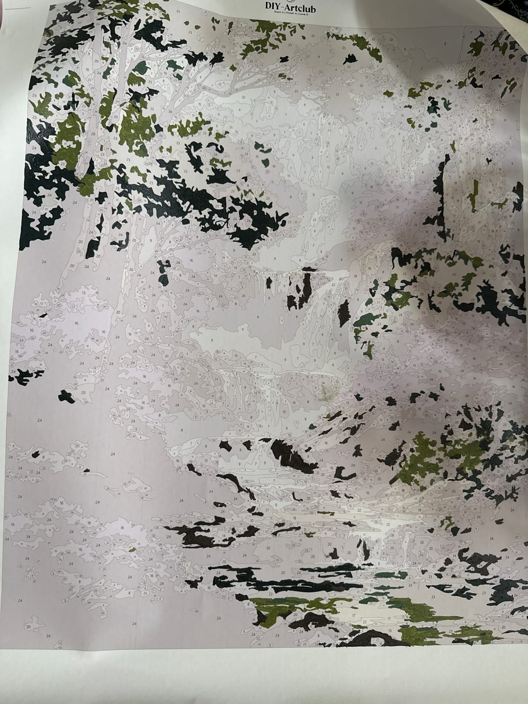 Customer photo review of Purple waterfall | Paint by Number