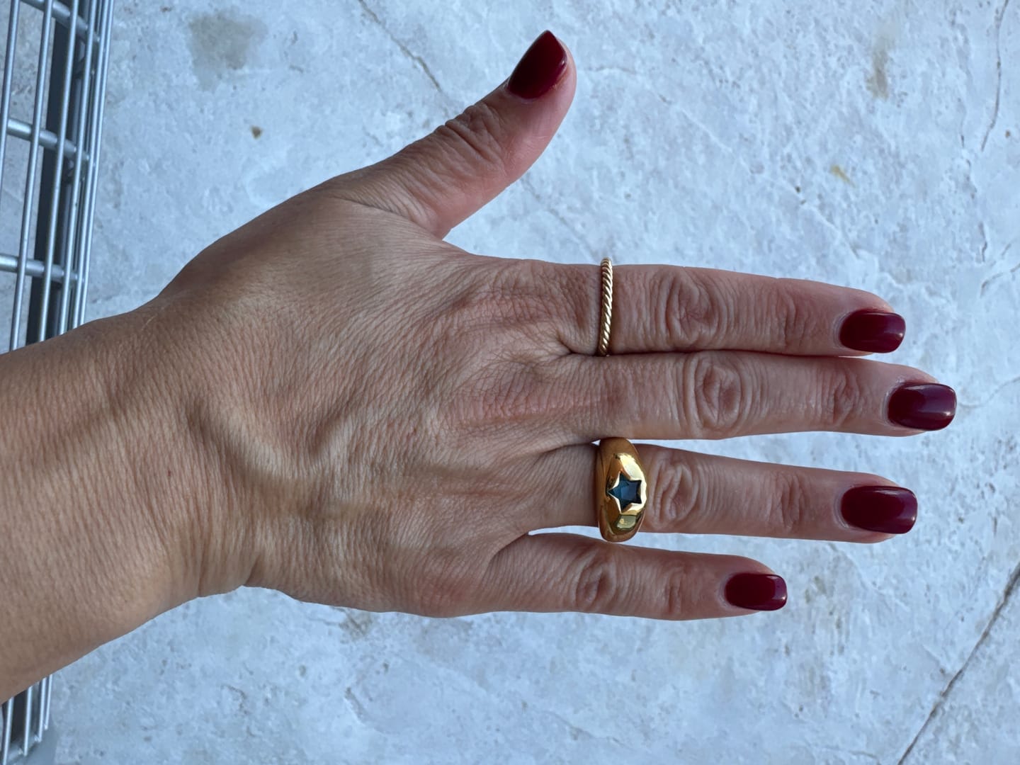 Customer photo review of Blue Starglow Ring