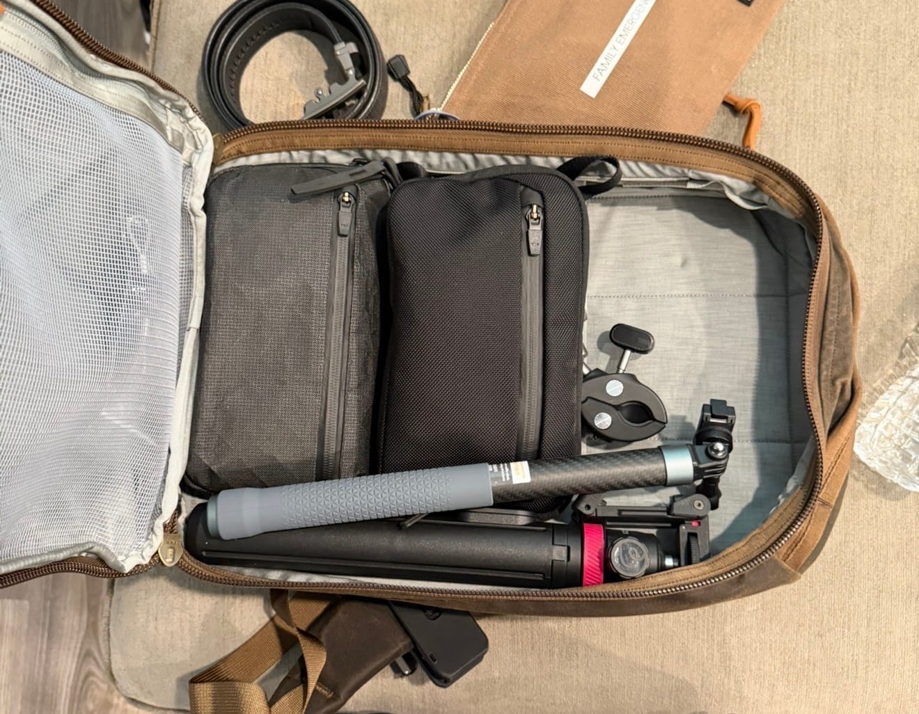Customer photo review of CIVIC Panel Loader - Waxed Canvas