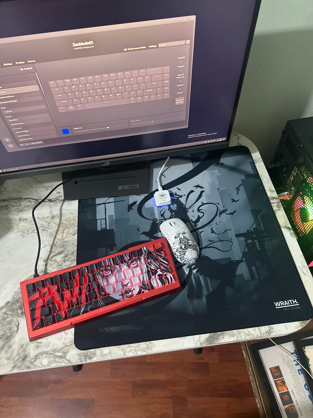 Customer photo review of Pwnage Zenblade 65 V2 Alüminyum Klavye (Manyetik Switch / HE)