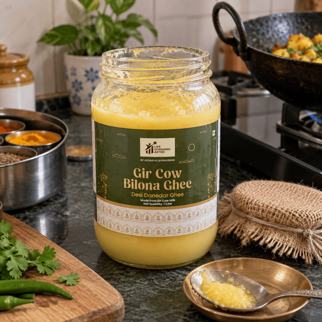 Customer photo review of Gir Cow Bilona Ghee
