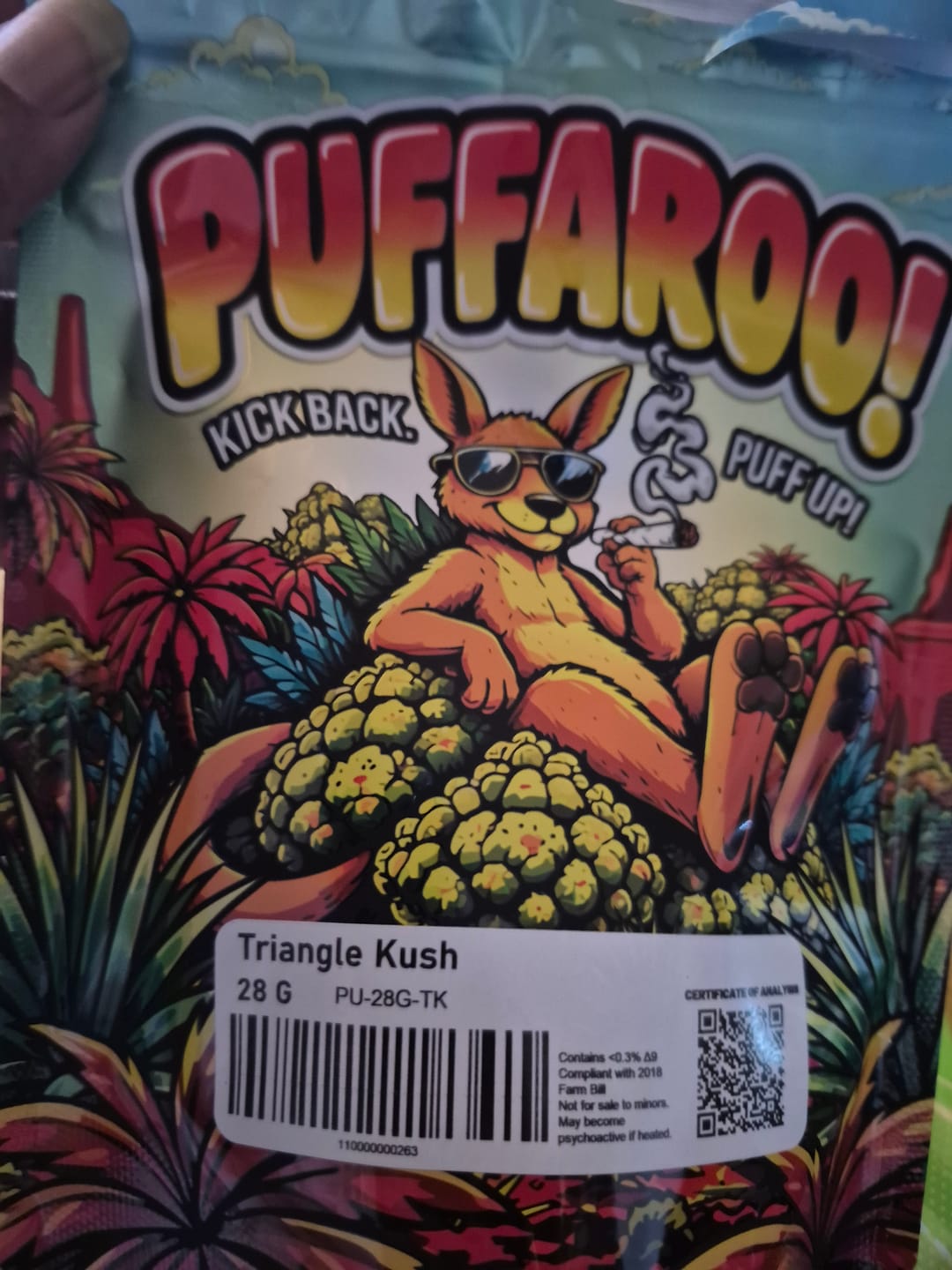 Customer photo review of Puffaroo - Triangle Kush - 28 Grams - Indica