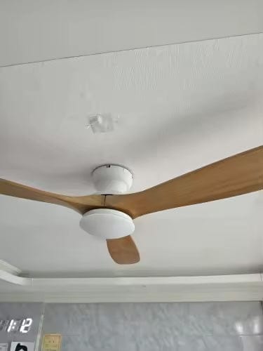 Customer photo review of Ventilateur de Plafond en Bois Massif Silencieux Haut de Gamme Avec Lumière LED, Télécommande et Réversible Été/Hiver - Sylvane