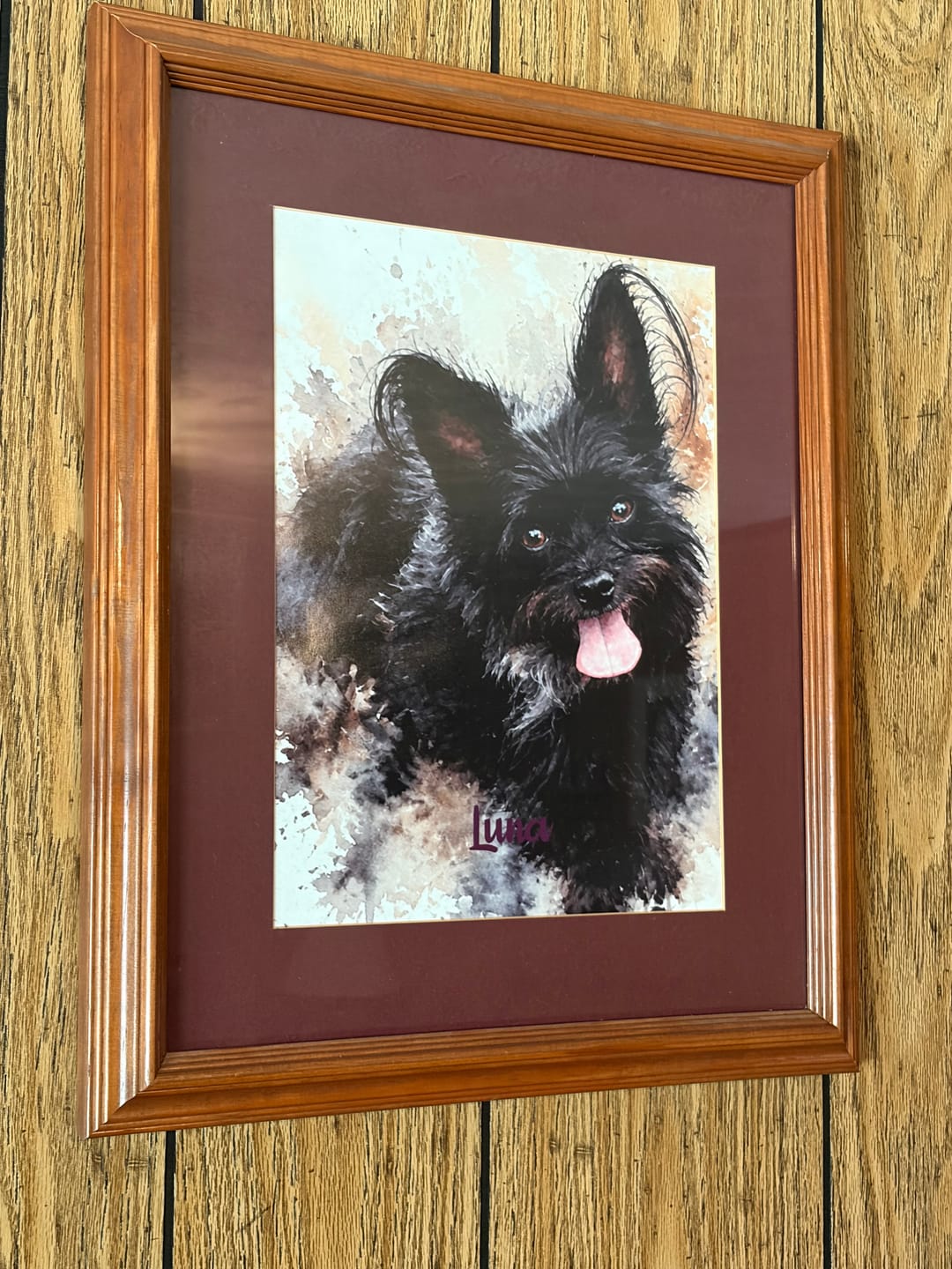 Customer photo review of Watercolor Realistic Portrait - Personalized Poster