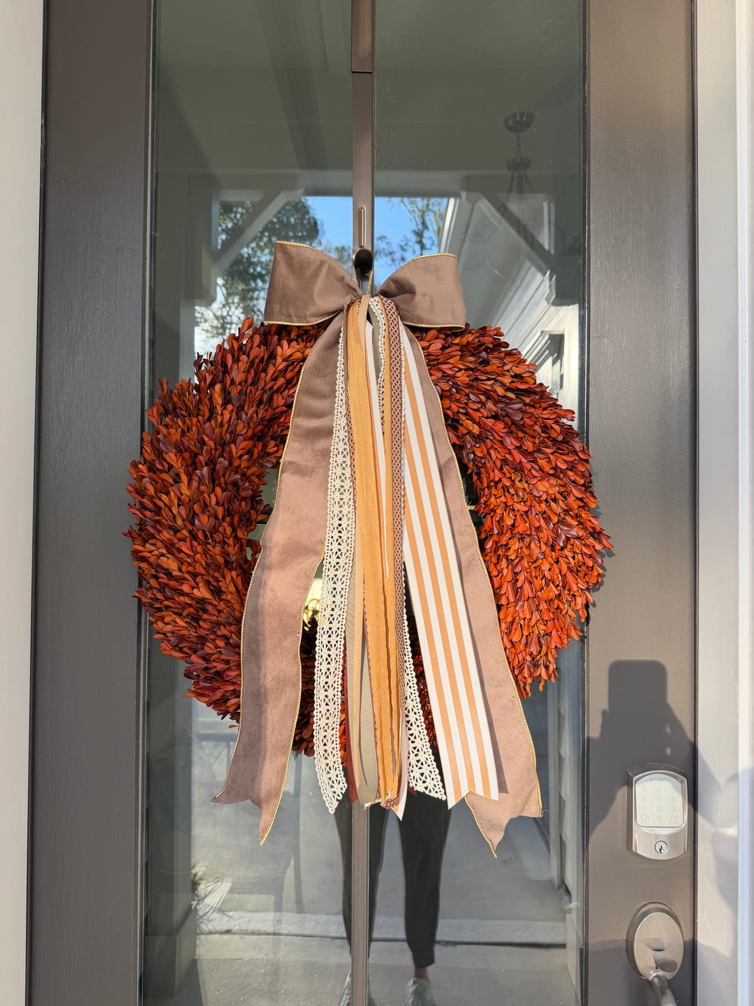 Customer photo review of Haven Signature Autumn Preserved Boxwood Wreath