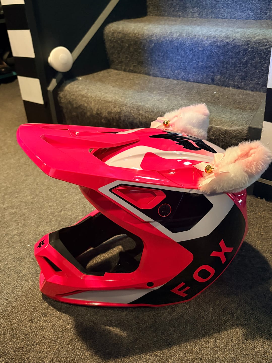 Customer photo review of FOX V1 LEAN HELMET MIPS CE [PINK]
