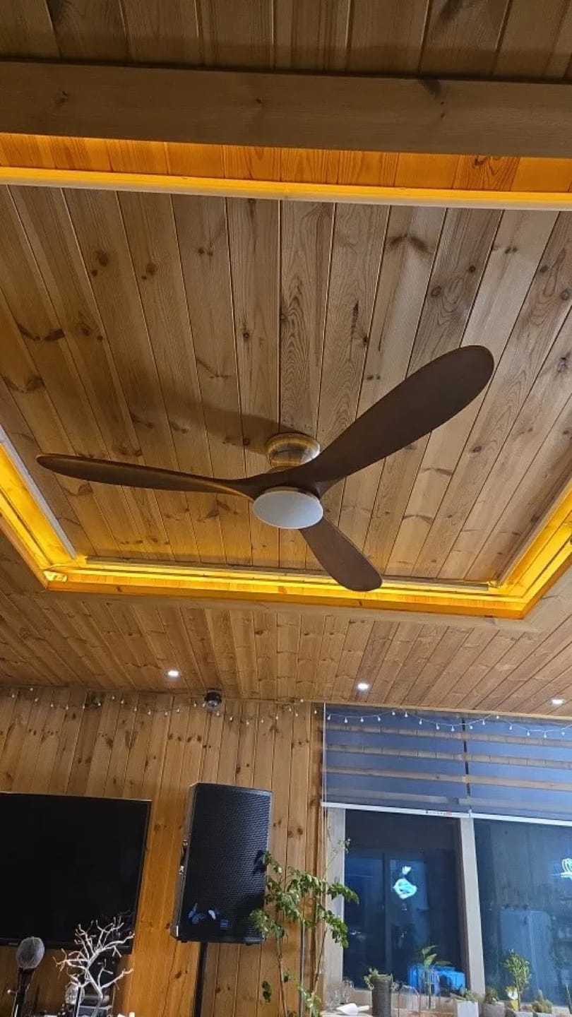 Customer photo review of Ventilateur de Plafond en Bois Massif Silencieux Haut de Gamme Avec Lumière LED, Télécommande et Réversible Été/Hiver - Sylvane