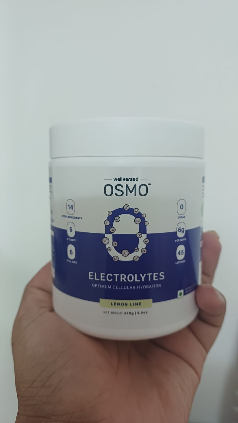 Customer photo review of OSMO - Electrolyte Hydration Blend (Advanced Salts + Taurine & Vitamins) | Lemon & Lime (270g, 45 Servings)