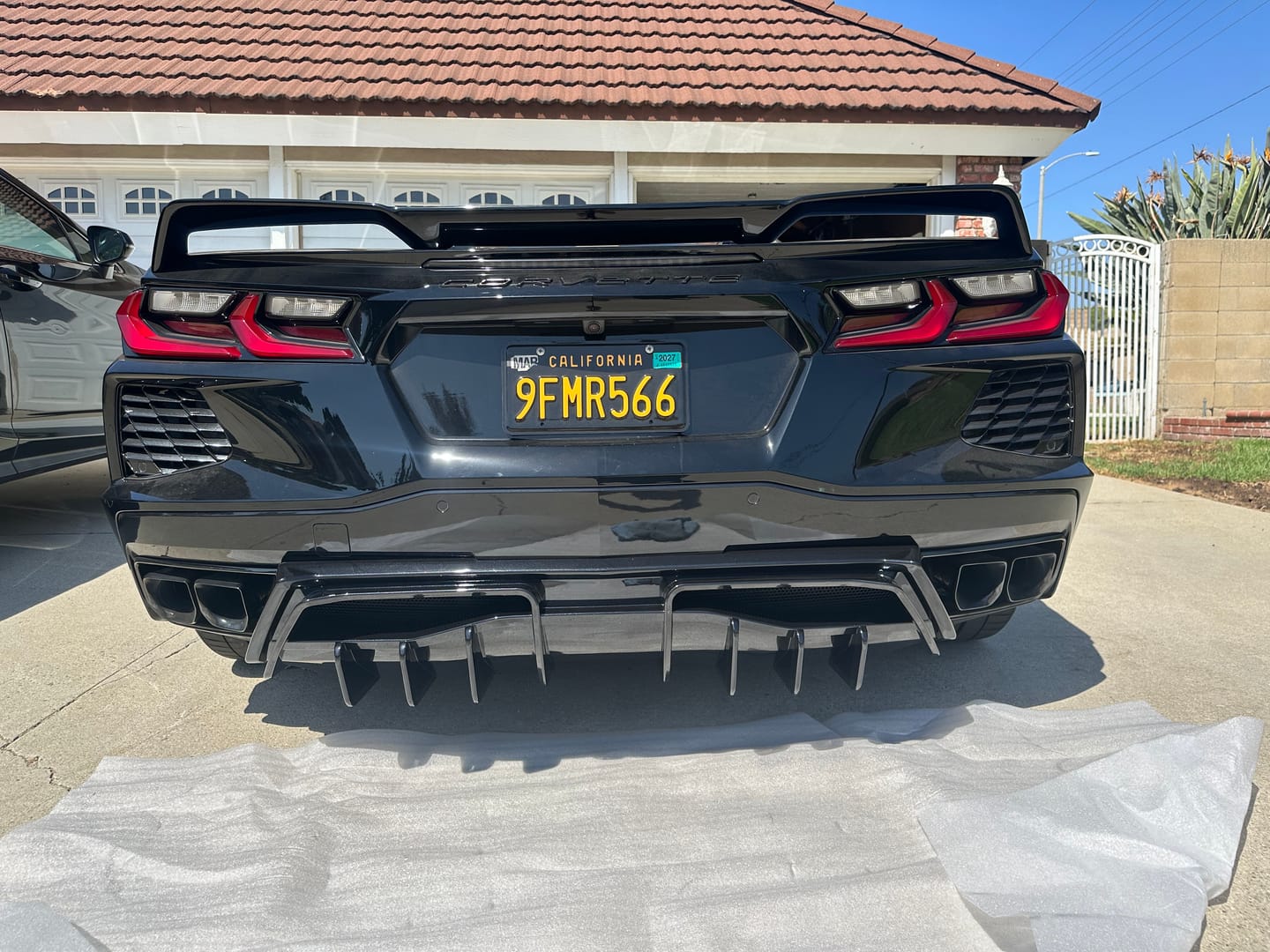 Customer photo review of Corvette C8 Rear Bumper Add-On Diffuser Splitter Lip