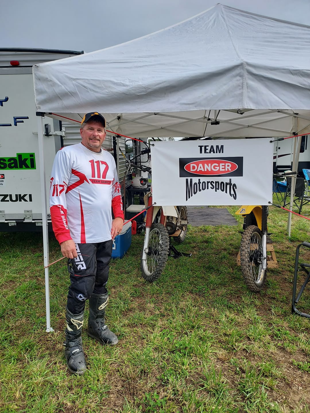 Customer photo review of Custom Name & Number Dirt Bike Long Sleeve Men Jersey White Red, Custom Racing Dirt Bike Jerseys MZ0090