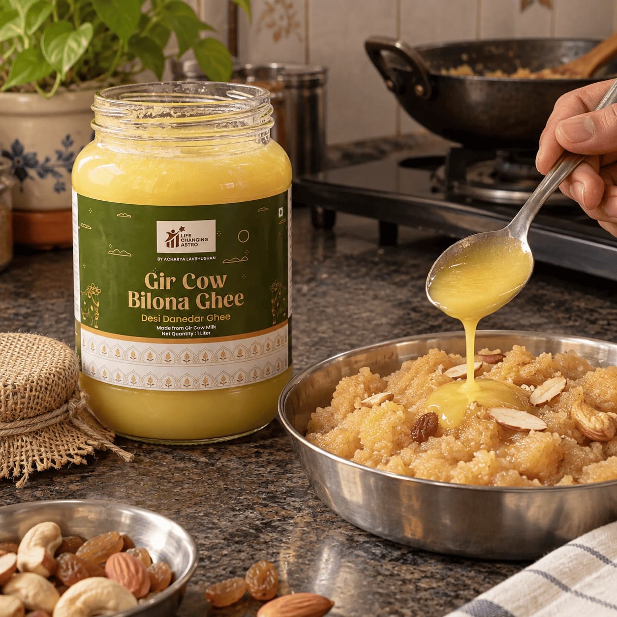 Customer photo review of Gir Cow Bilona Ghee