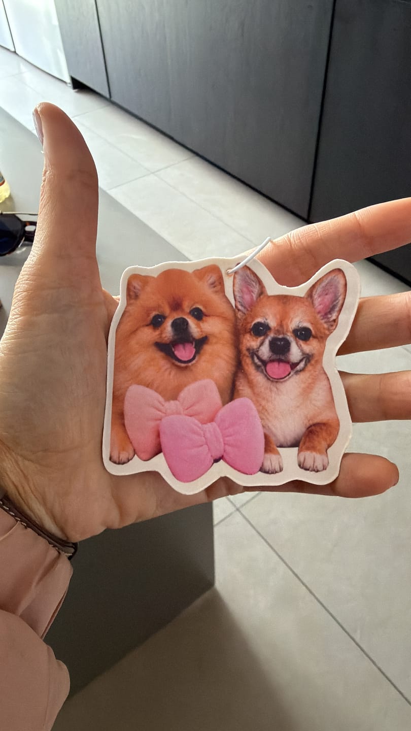 Customer photo review of Personalised Car Air Freshener