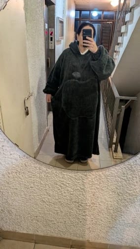 Customer photo review of Cloud Wrap Wearable Blanket