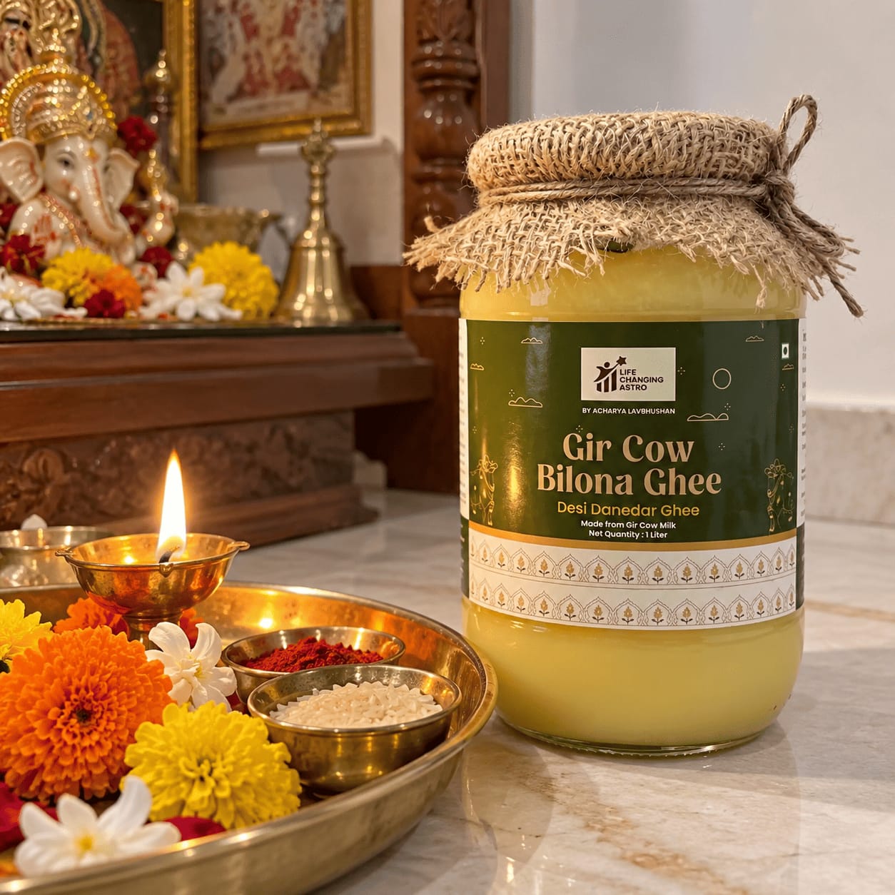 Customer photo review of Gir Cow Bilona Ghee
