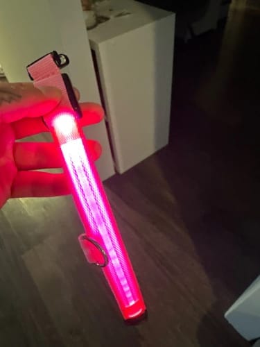 Customer photo review of Double-Light Collar to See Your Dog at Night