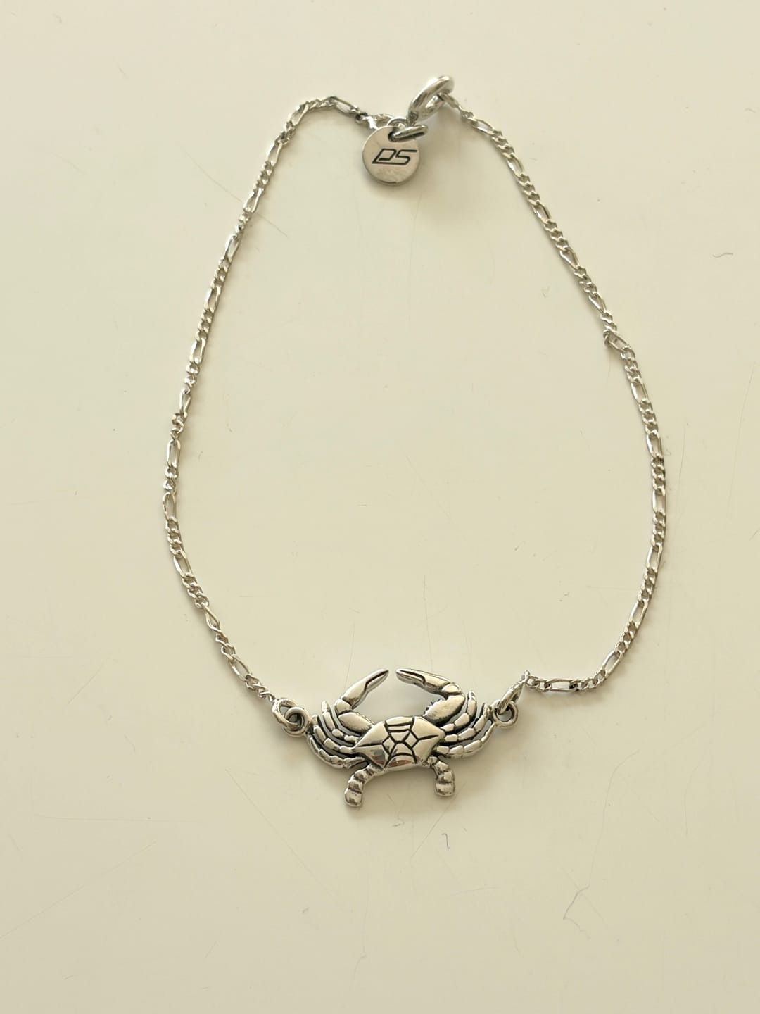 Customer photo review of Real Silver Silver Crab Anklet