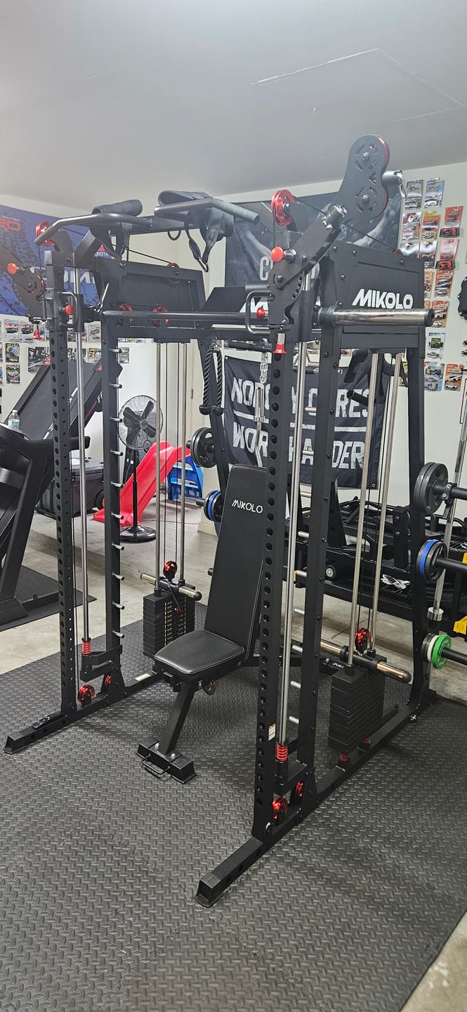 Customer photo review of M4-2.0 Elite All-In-One Workout Smith Gym Machine with Dual Weight Stacks (UPGRADED)
