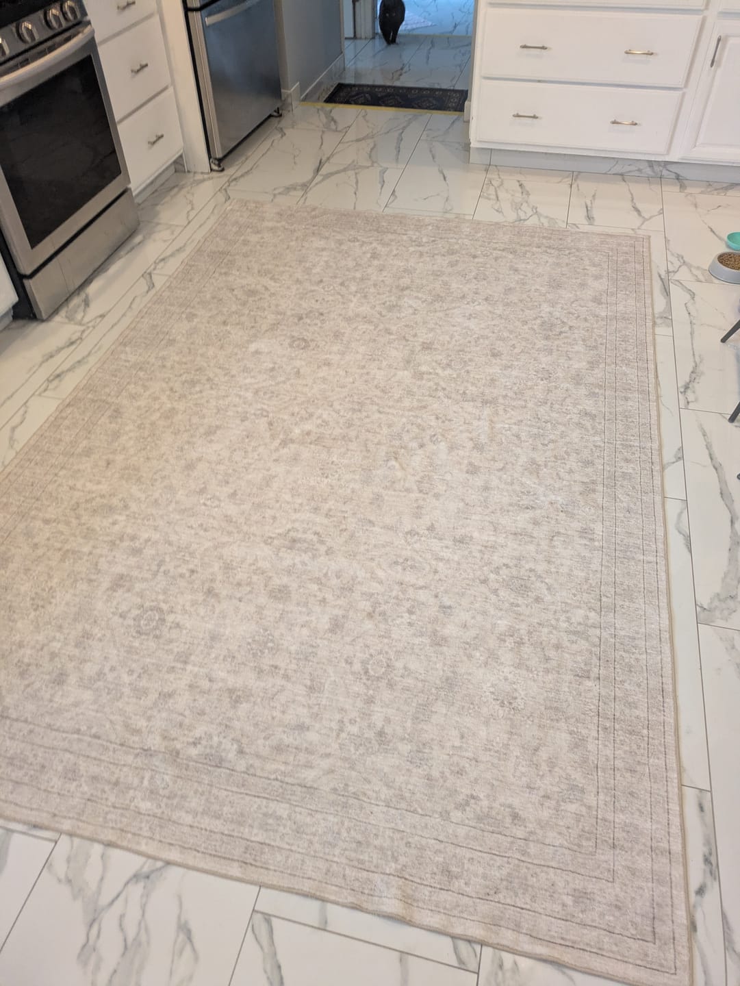 Customer photo review of Naiad Washable Area Rug - Beige
