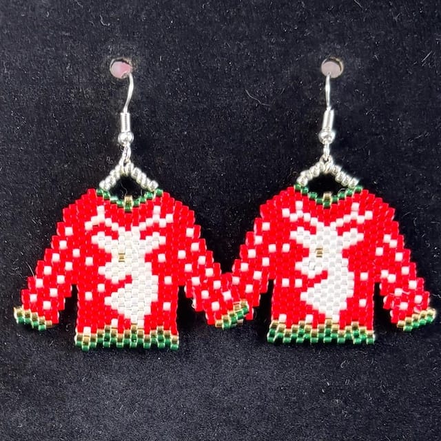 Customer photo review of Mini Reindeer Christmas Sweater Set Peyote or Brick Digital Bead Pattern