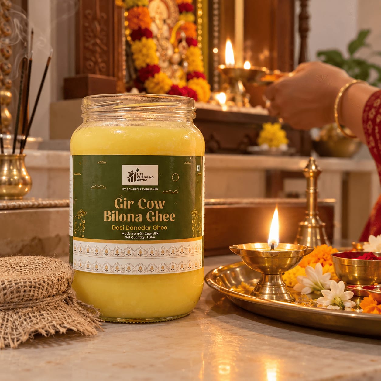 Customer photo review of Gir Cow Bilona Ghee