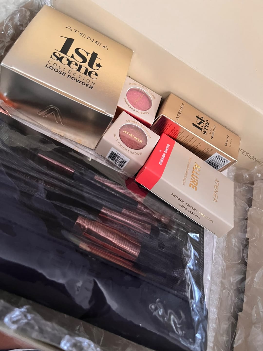 Customer photo review of KIT DE BROCHAS GLAM ROSE X8