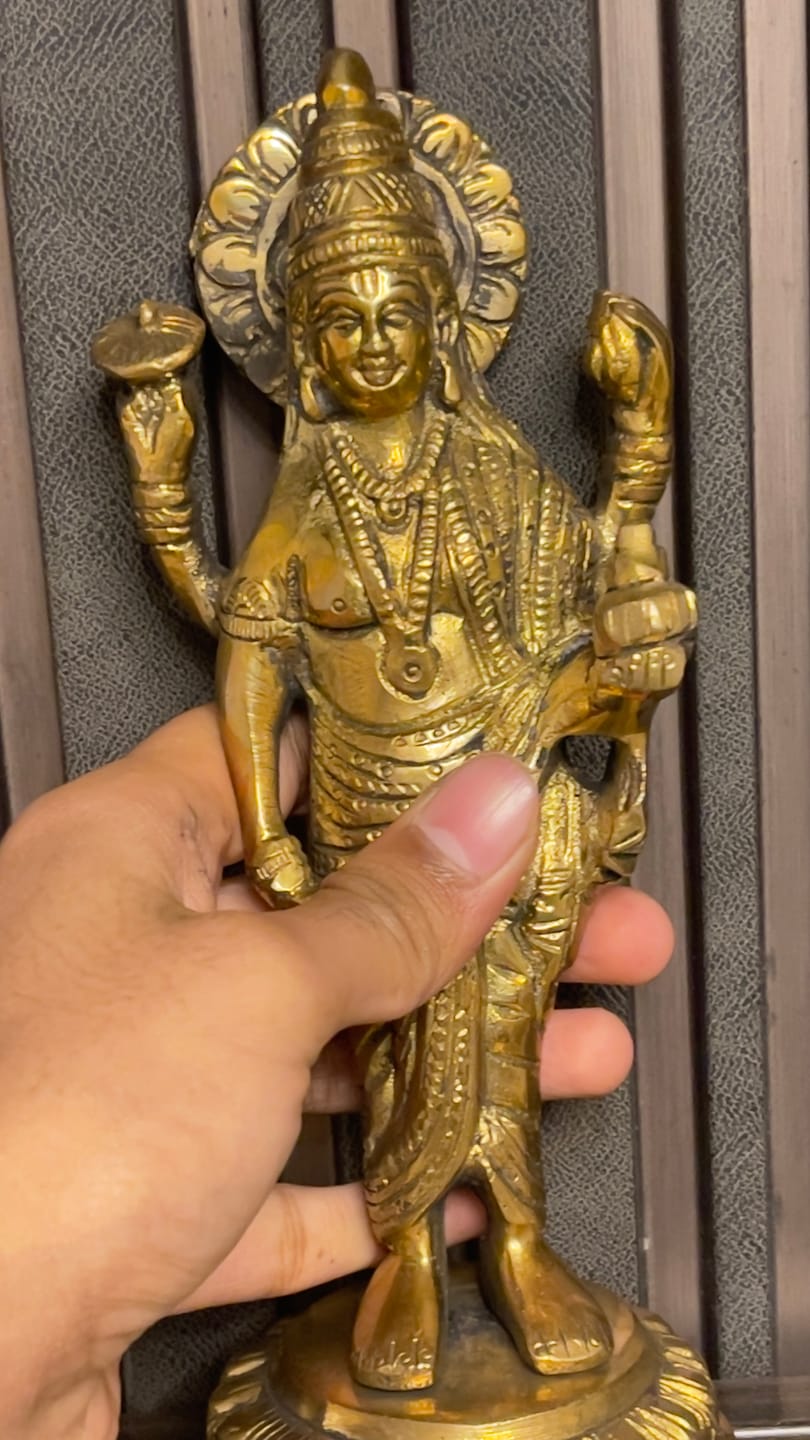Customer photo review of Pure Brass Dhanvantri Ji Idol Vastu Remedy for Health, Healing and Positive Energy for Home and Office | 9 x 3.5 x 20 cm | 1.10 kg
