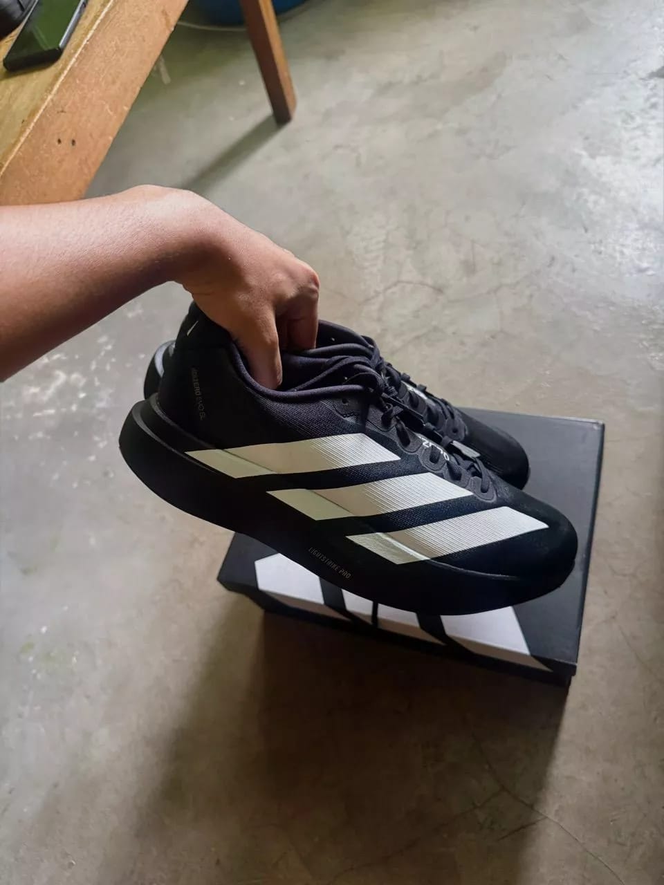 Customer photo review of Adizero Evo SL Core Black & White - AZB