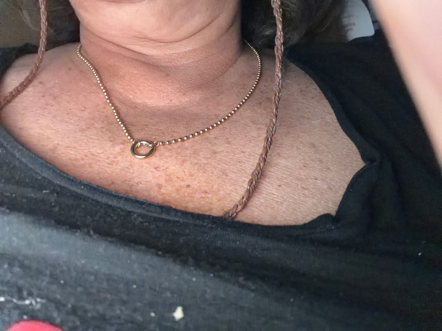 Customer photo review of Ball Chain Charm Necklace