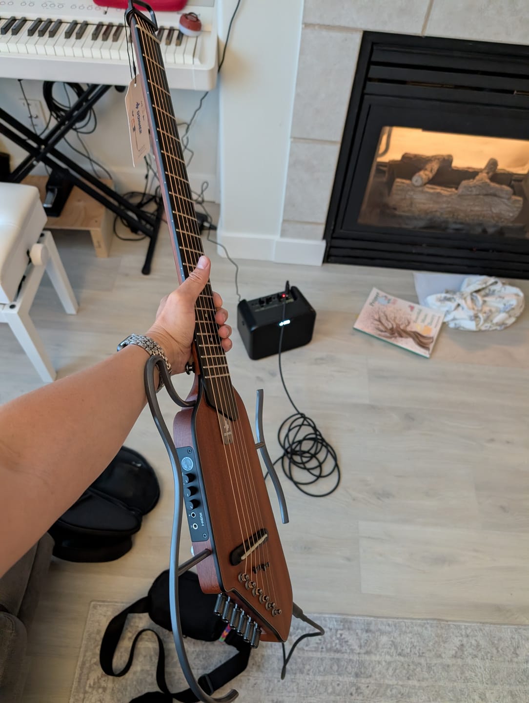 Customer photo review of Donner HUSH I EVO2 Acoustic-Electric Travel Guitar