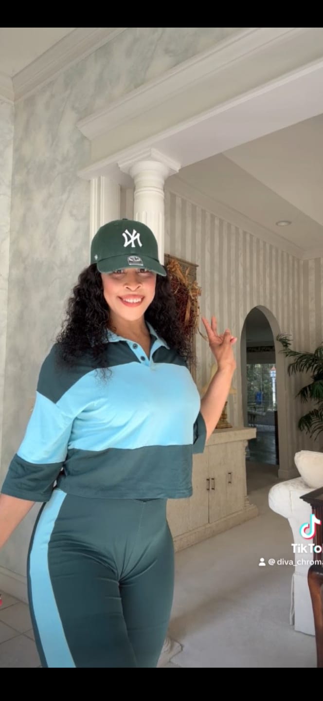 Customer photo review of Two-Tone Polo Top & Pants Set