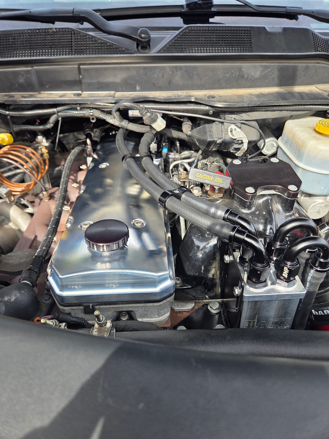 Customer photo review of Motion Valve Cover Fittings -12 ORB to -10AN (Pair) 34-11012-2