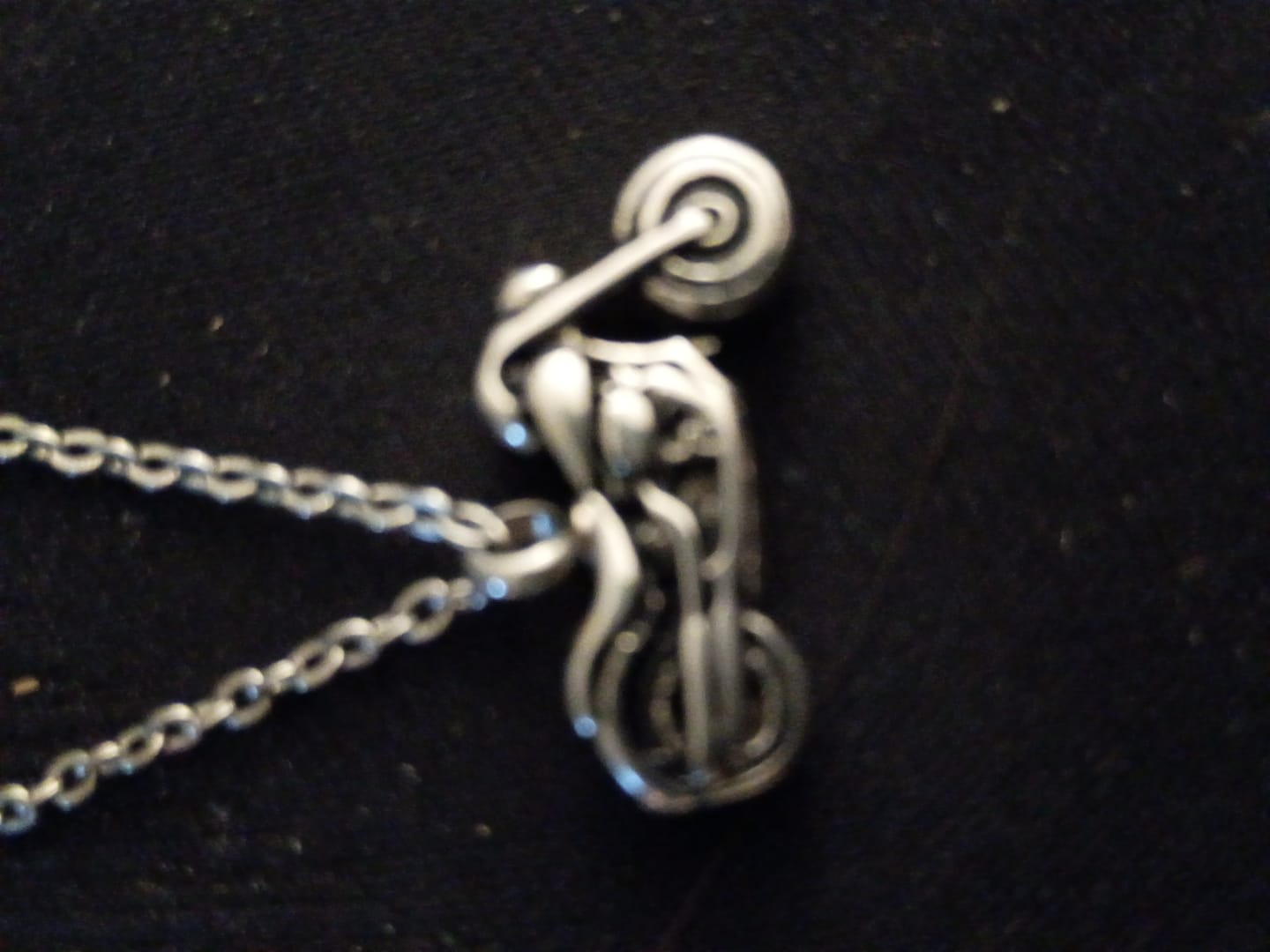 Customer photo review of Cremation Urn Necklace Motorcycle Pendant for Ashes-A016