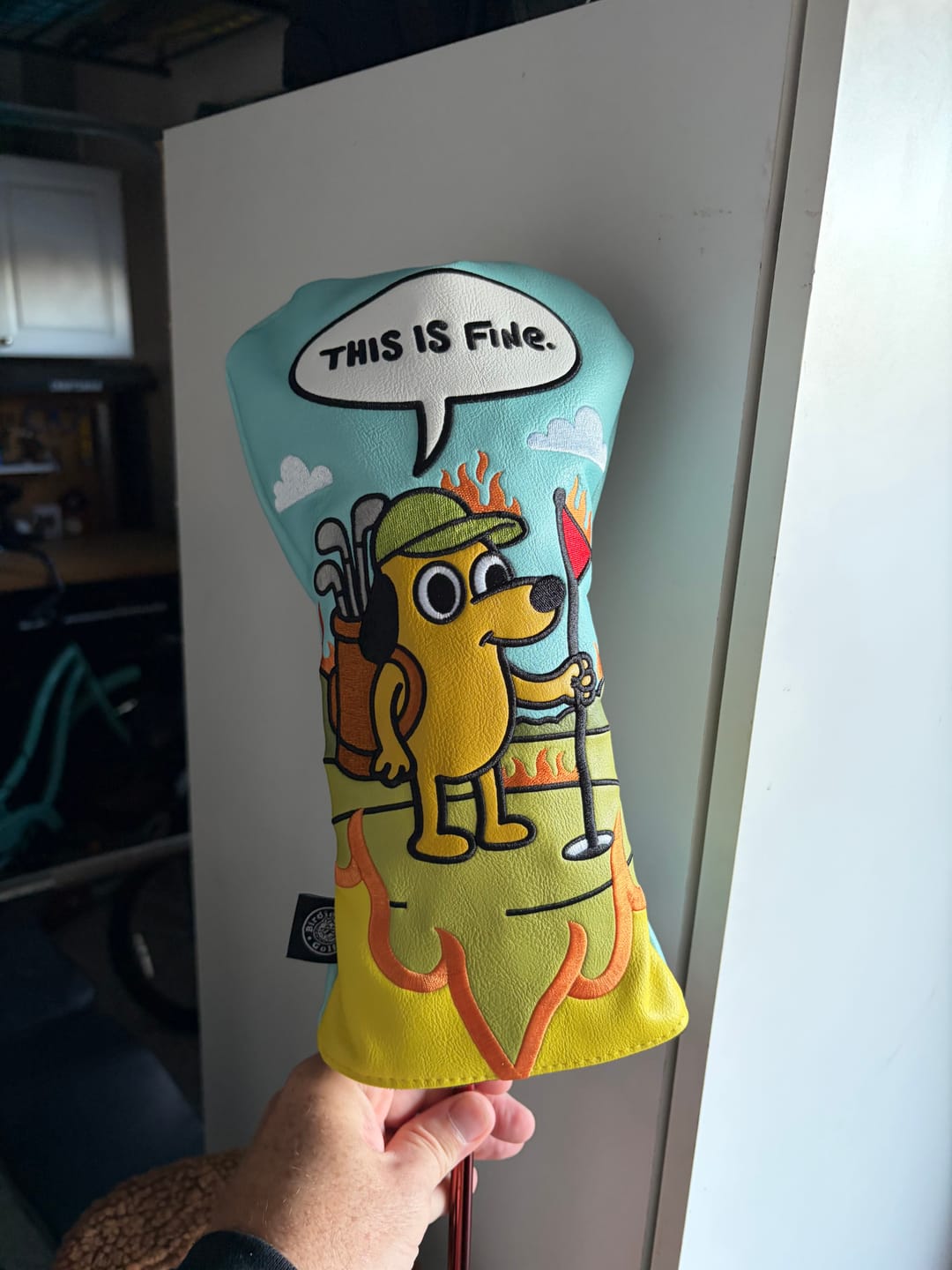 Customer photo review of This is Fine Headcover