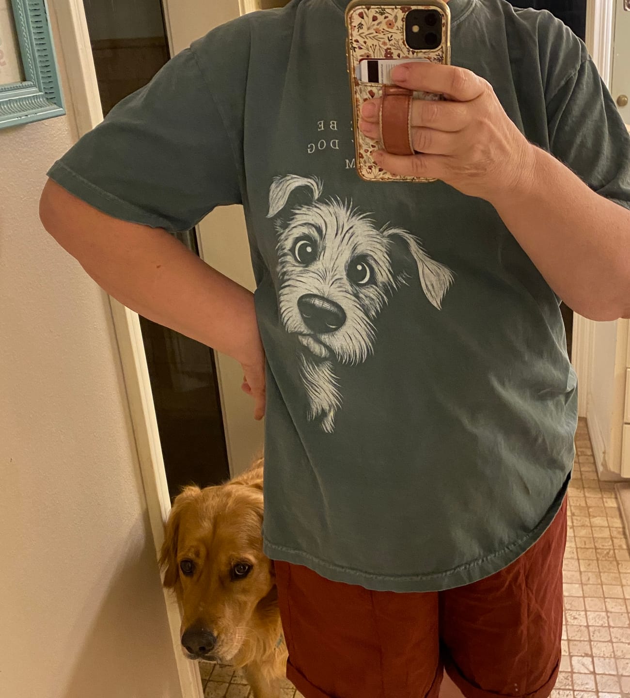 Customer photo review of Pawsitive Prayers T-Shirt
