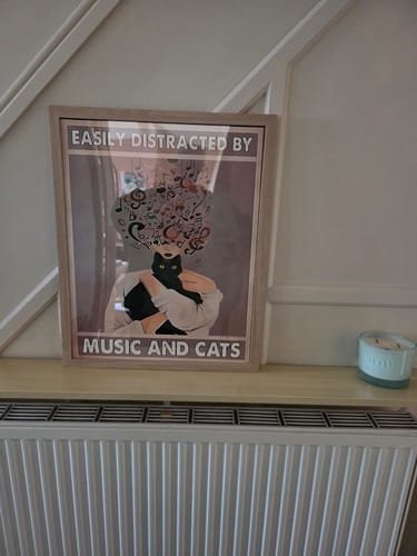 Customer photo review of Music and Cats Print