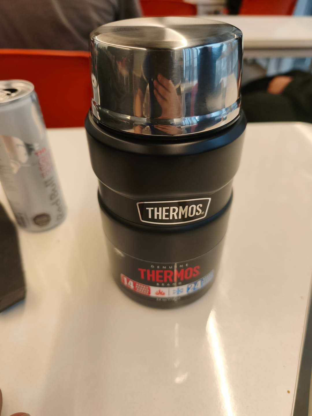 Customer photo review of TERMO COMIDA 710ML KING ACERO INOXIDABLE NEGRO