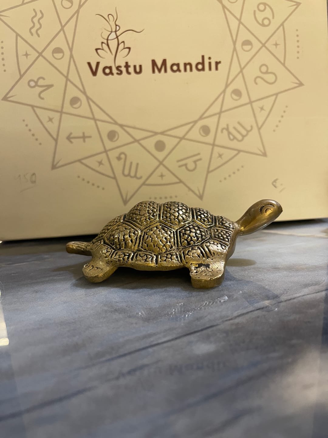 Customer photo review of Brass Tortoise Idol Vastu Remedy for Wealth, Health and Longevity for Home, Office and North Direction Placement | 10 cm x 6.5 cm | 250 gm