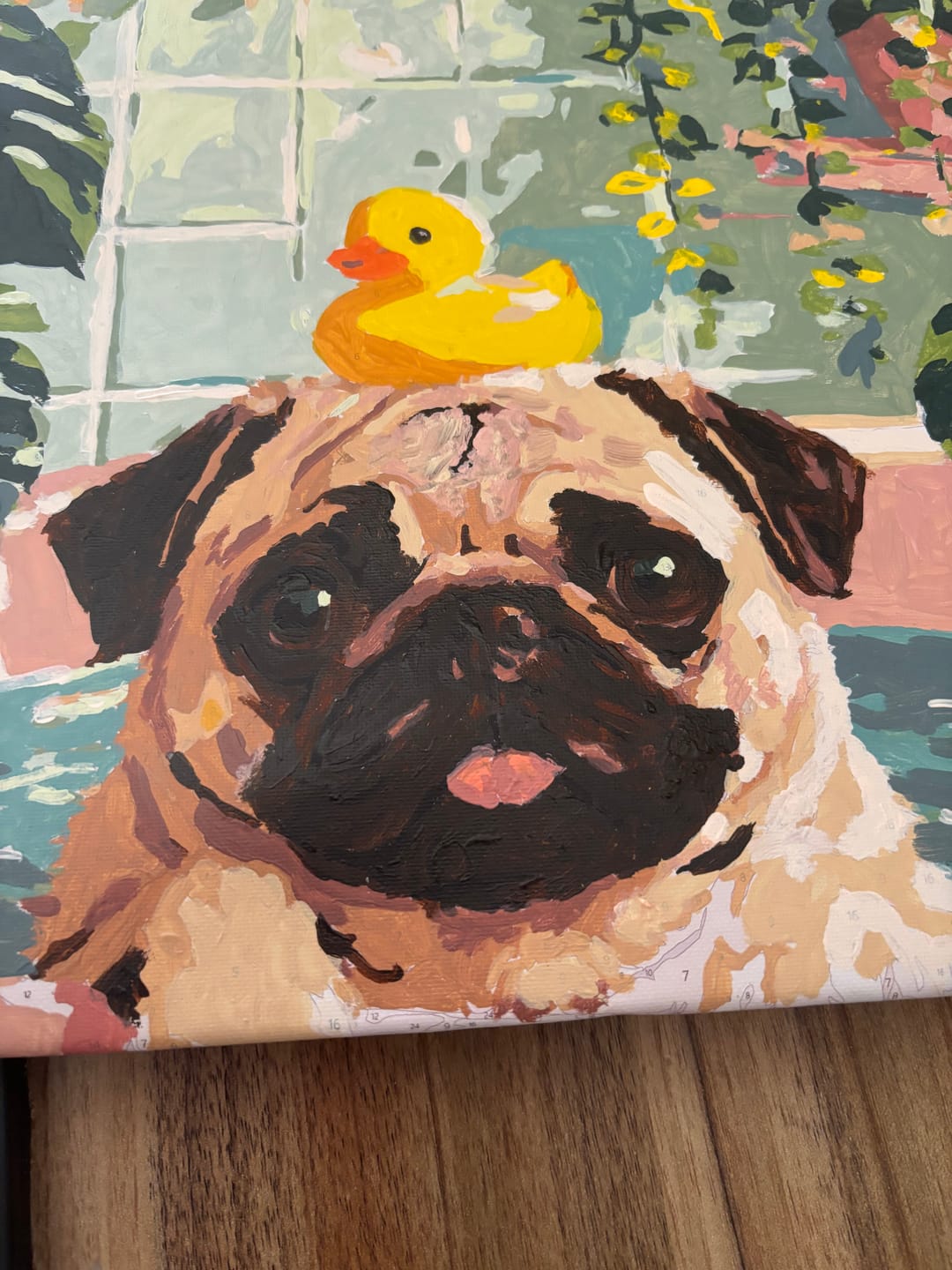 Customer photo review of Funny Bathtime | Paint by Number