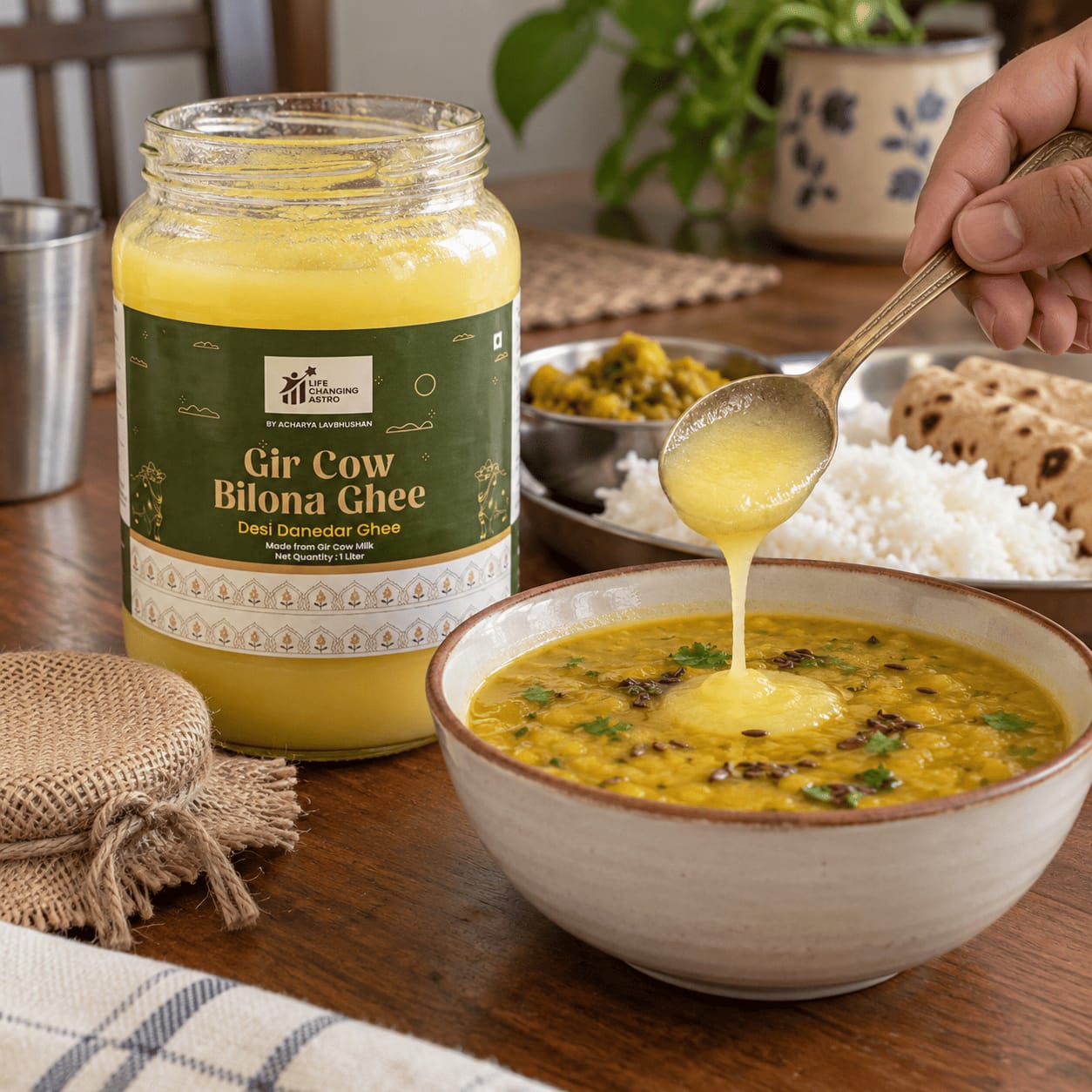 Customer photo review of Gir Cow Bilona Ghee