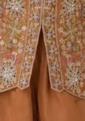 Customer photo review of Rust Chinon Embroidered Stitched Suit Set