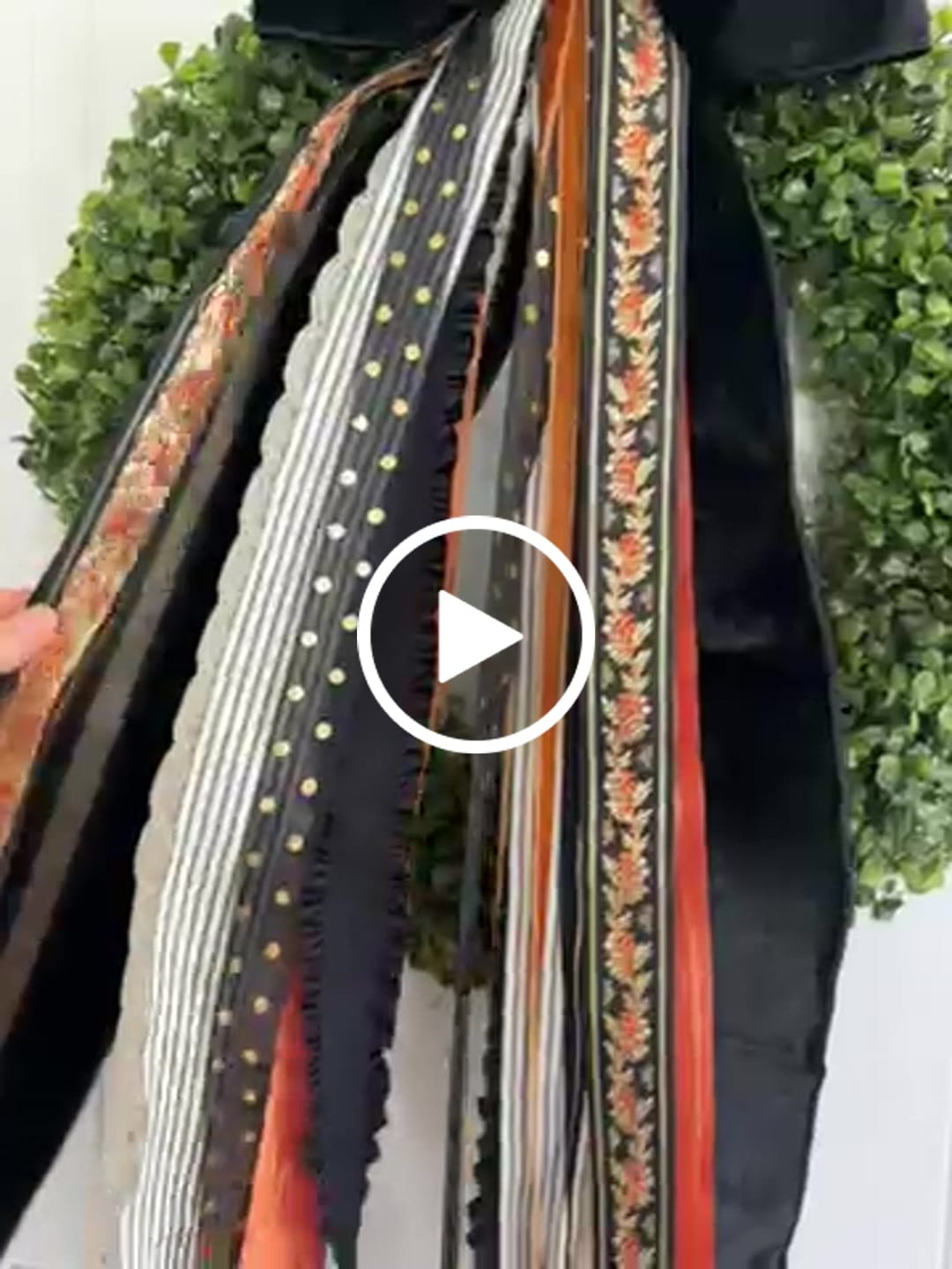 Customer video review of Midnight Harvest Wreath Ribbon