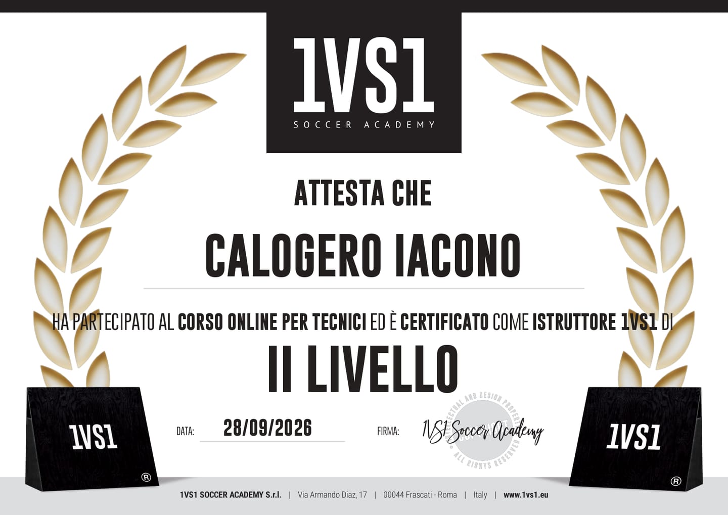 Customer photo review of PROMO: Corso 2°livello Istruttore Calcio 1VS1