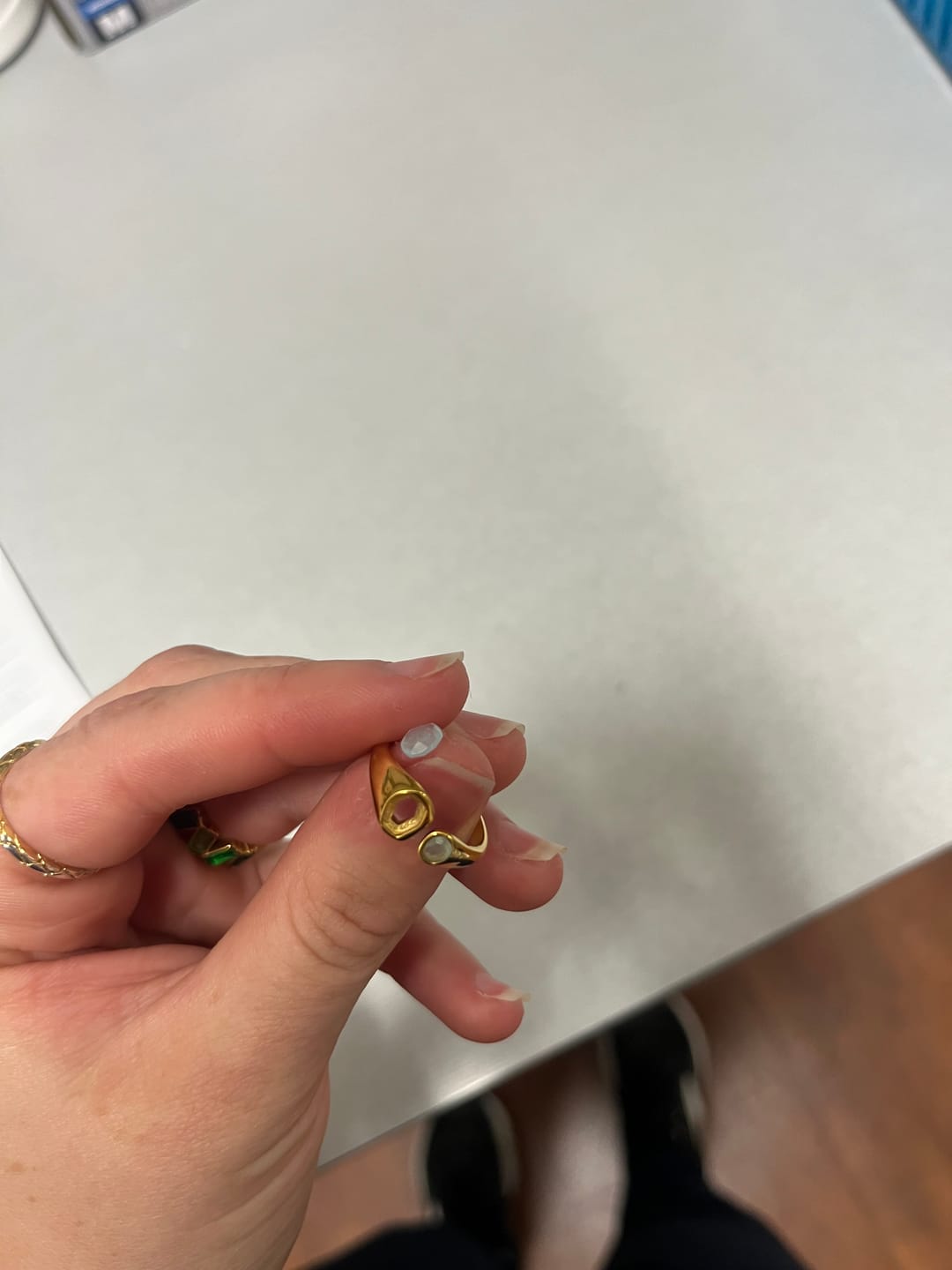 Customer photo review of Vintage Aquamarine Wrap Ring