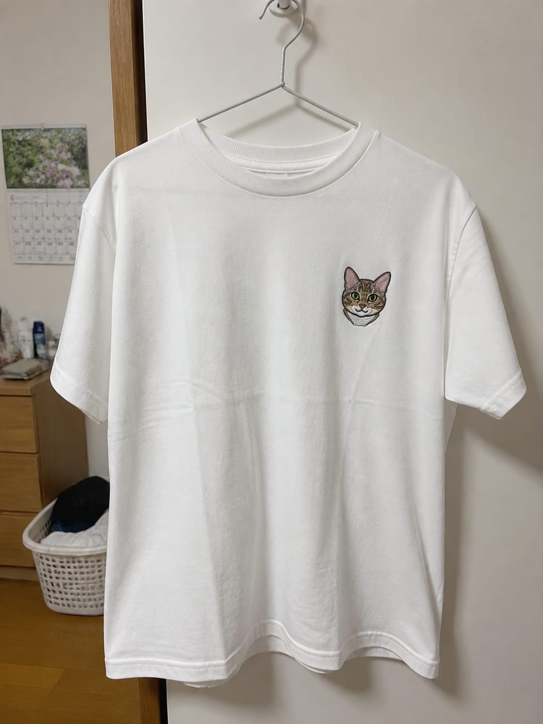 Customer photo review of 【新発売】うちの子刺繍コーデ - ペット写真から作る刺繍入りTシャツ