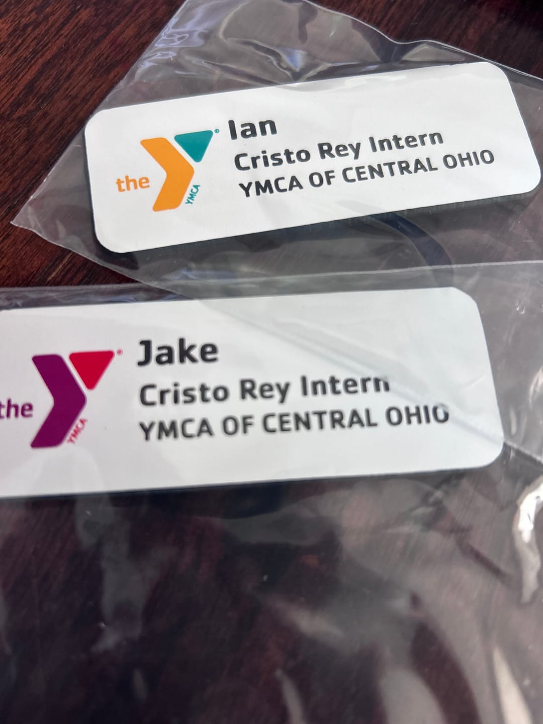 Customer photo review of White Engraved Y Name Badge, 3¼" x 1¼"