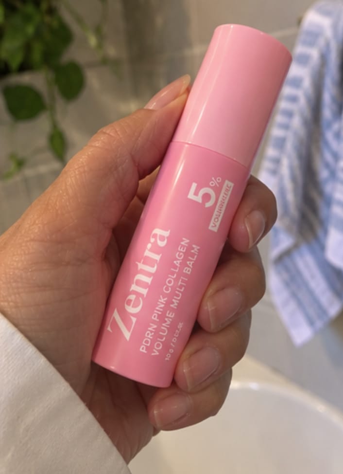 Customer photo review of pink collagen balm
