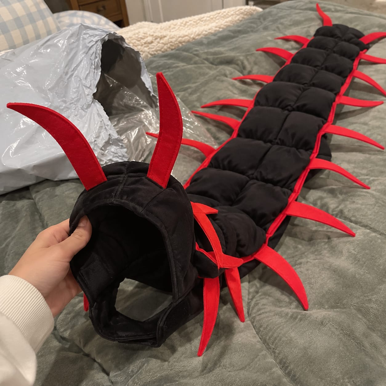 Customer photo review of Centipede Cat Costume
