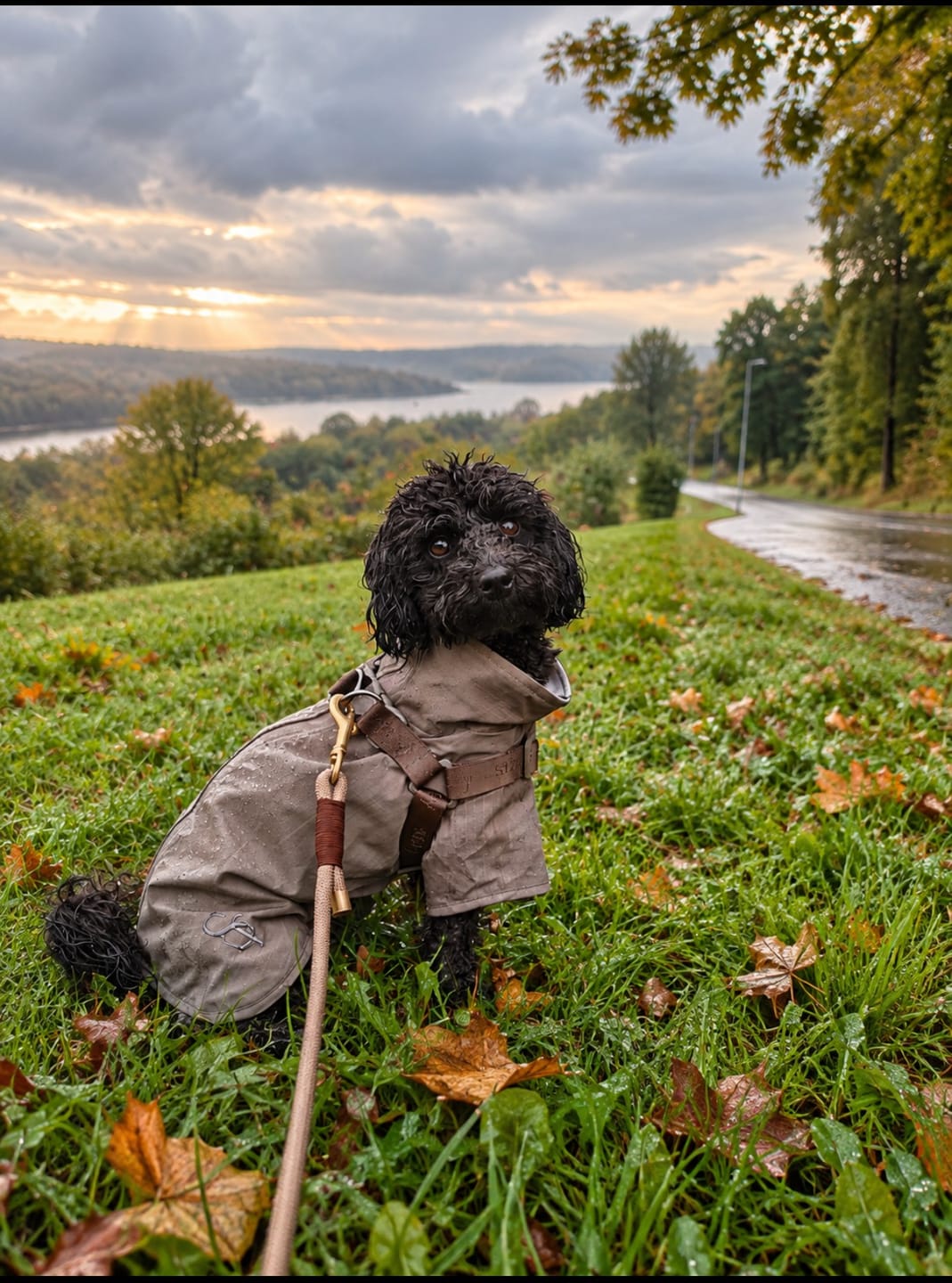 Customer photo review of Staey - Leva regnjakke m. sele, Moss green