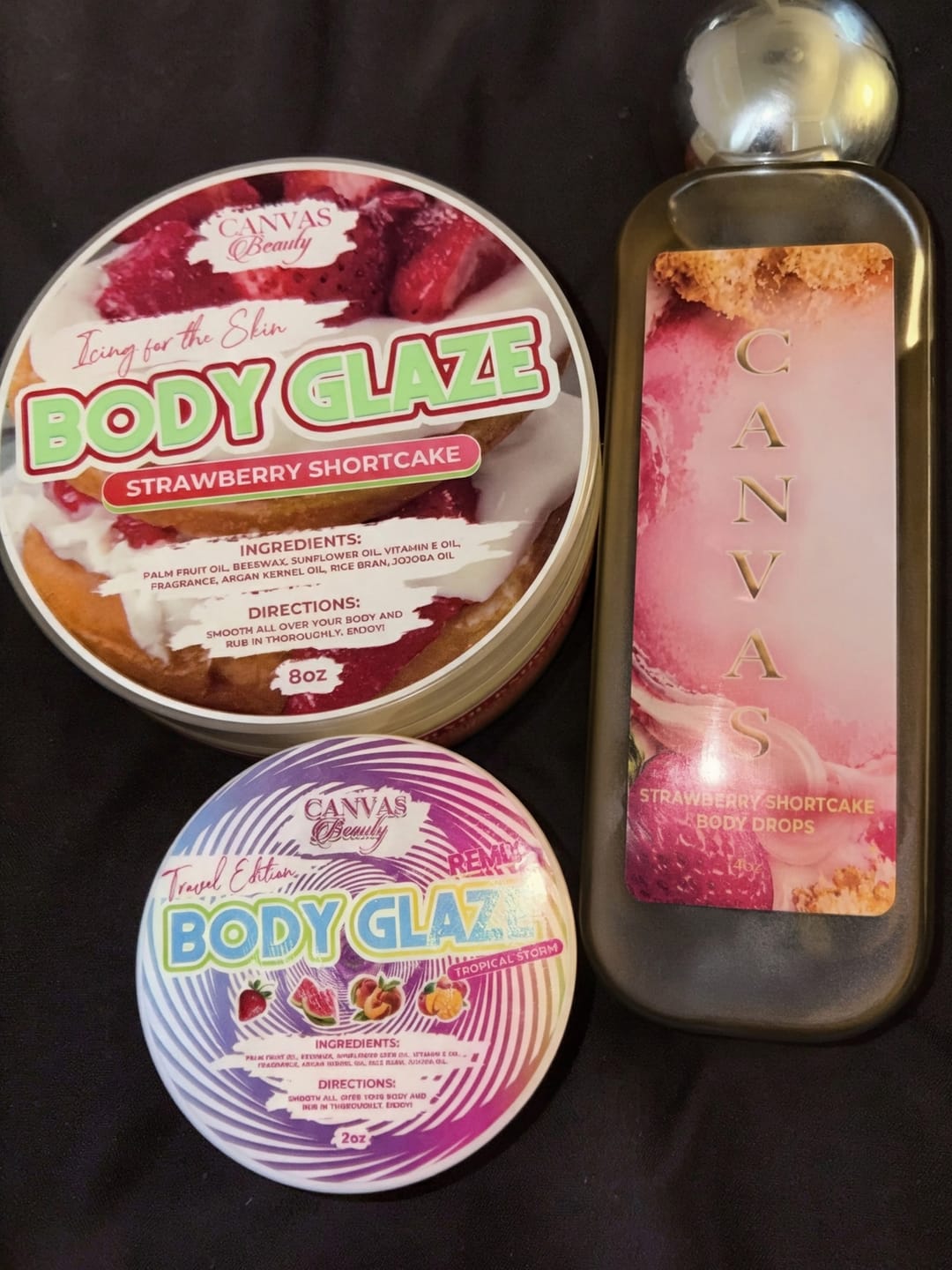 Customer photo review of BODY DROPS: STRAWBERRY SHORTCAKE