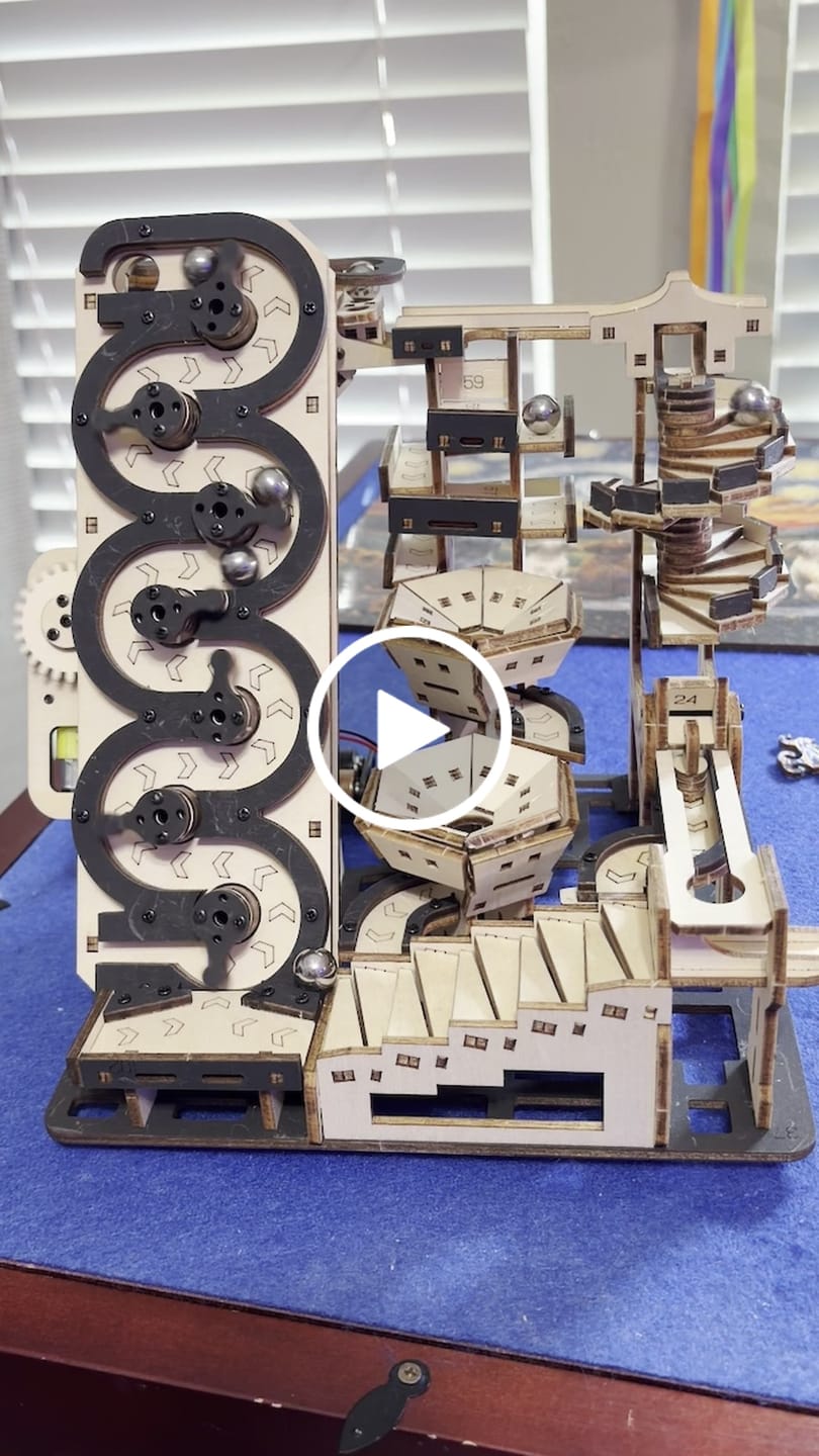 Customer video review of Electric Mechanical Marble Run 3D Wooden Puzzle